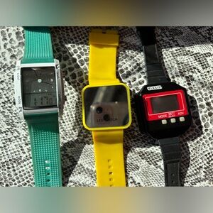 3 Digital Men’s Watches, used, see listing **